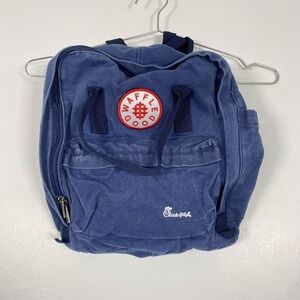 Chick-fil-A Waffled Good Backpack Blue Canvas Promo Adjustable Straps Pockets